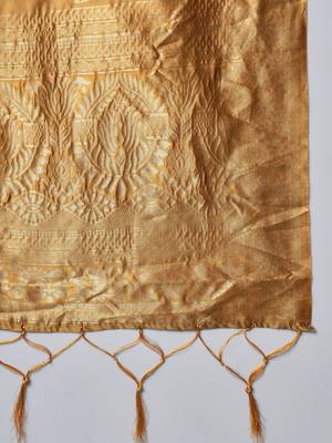 Brown jacquard cotton silk Kurta Pant With Dupatta 3