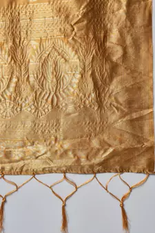 Brown jacquard cotton silk Kurta Pant With Dupatta