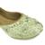 Desi Colour Hand embroidered Ethnic Party Wear Footwear-Sea Green Emb
