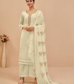 Pastel Georgette Embroidered Straight Suits