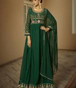 Green Georgette Embroidered Anarkali Salwar Kameez