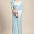 Light blue plain silk saree with blouse