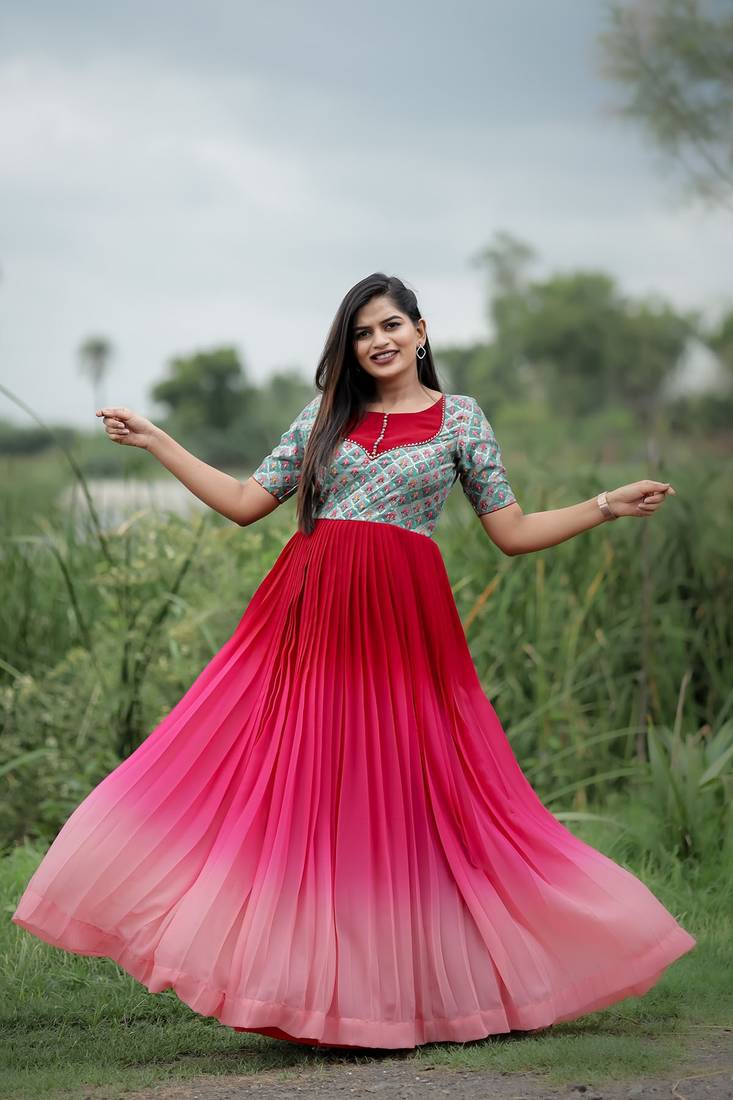 Rose Pallet Gown Dress