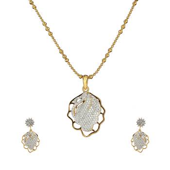 Plated Abstract Art Pendant Set for Women 1