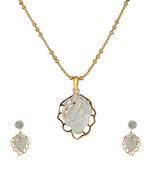 Plated Abstract Art Pendant Set for Women