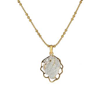 Plated Abstract Art Pendant Set for Women 2