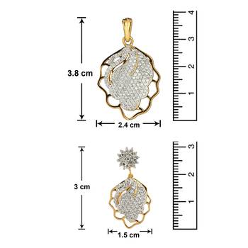 Plated Abstract Art Pendant Set for Women 5