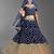 Glamorous Navy blue Zari and Sequins embroidered Dola silk semi stitched lehenga choli for wedding