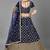 Glamorous Navy blue Zari and Sequins embroidered Dola silk semi stitched lehenga choli for wedding