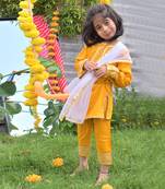 Manjal Suit For Little Girls