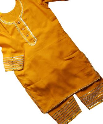 Manjal Suit For Little Girls 3
