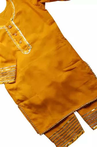 Manjal Suit For Little Girls