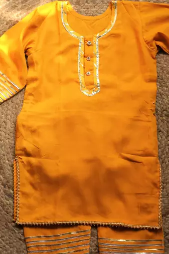 Manjal Suit For Little Girls