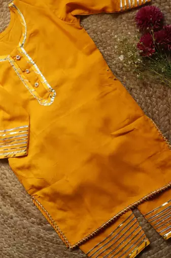 Manjal Suit For Little Girls