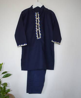 Navy Blue Kurta Pajyama 1