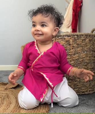 Rose Cotton Angrakha Jhabla 2