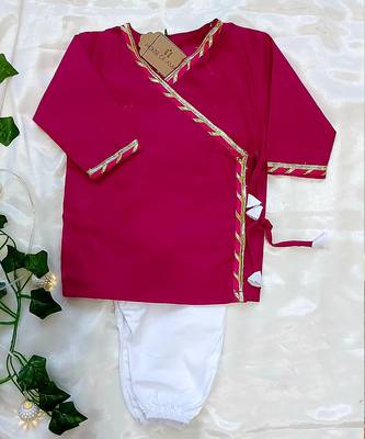 Rose Cotton Angrakha Jhabla 1