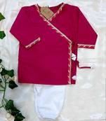 Rose Cotton Angrakha Jhabla