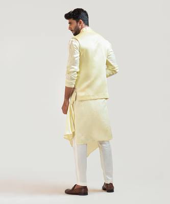 Yellow Gujrati Work Nehru 4
