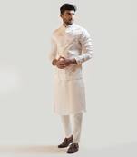 Cream Chintz Embroidered Nehru