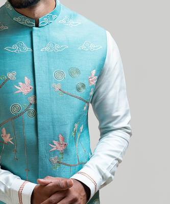Madhubani Embroidered Nehru 3