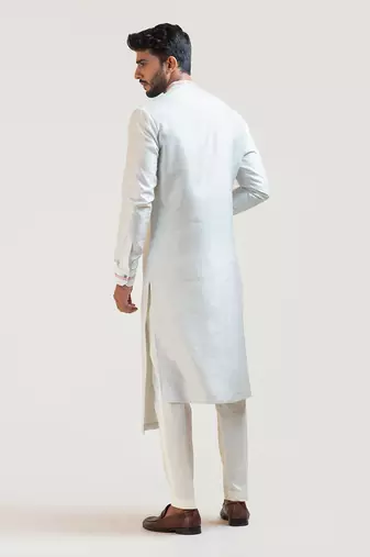 Overlapping Madhubani Embroidered Kurta Set