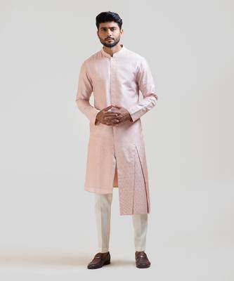 Onion Pink Pleated Kurta Set 1