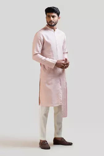 Onion Pink Pleated Kurta Set