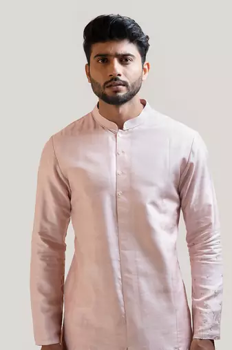Onion Pink Pleated Kurta Set