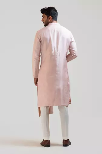Onion Pink Pleated Kurta Set
