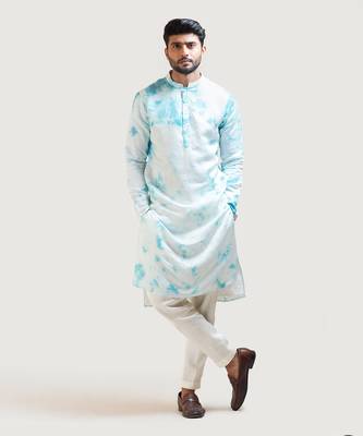 Tie & Dye Embroidered Kurta Set 1