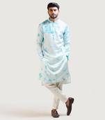 Tie & Dye Embroidered Kurta Set