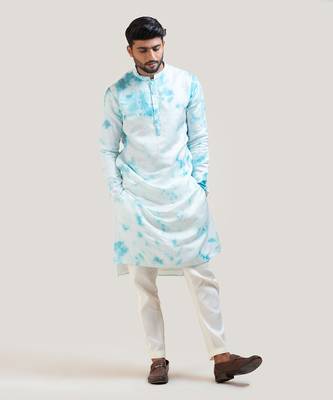 Tie & Dye Embroidered Kurta Set 2