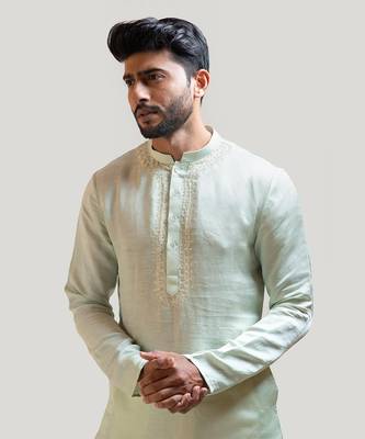 Mint Green Embroidered kurta Set 2