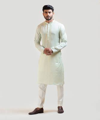 Mint Green Embroidered kurta Set 3