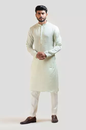 Mint Green Embroidered kurta Set