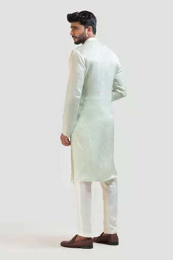 Mint Green Embroidered kurta Set