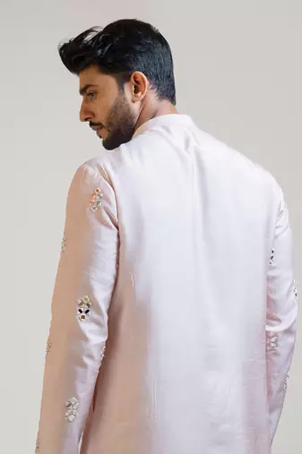 Sweet Pink Mirrorwork Kurta Set