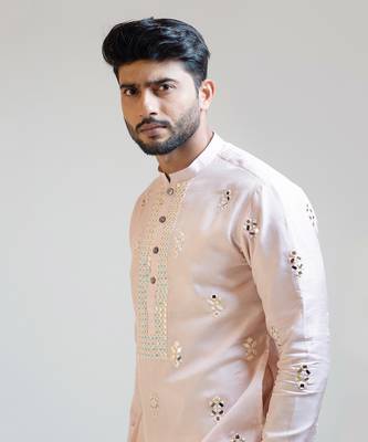 Sweet Pink Mirrorwork Kurta Set 4
