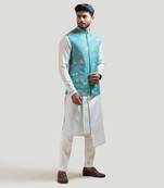 Madhubani Nehru with Overlapping kurta Set