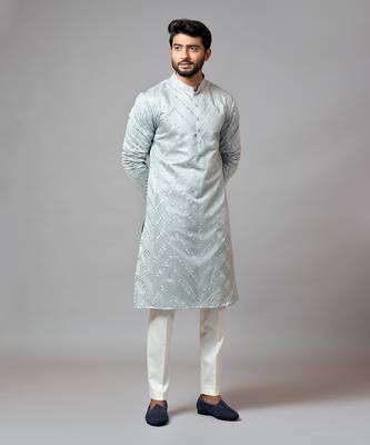 Mirror Work Kurta With Pant Pajama 3
