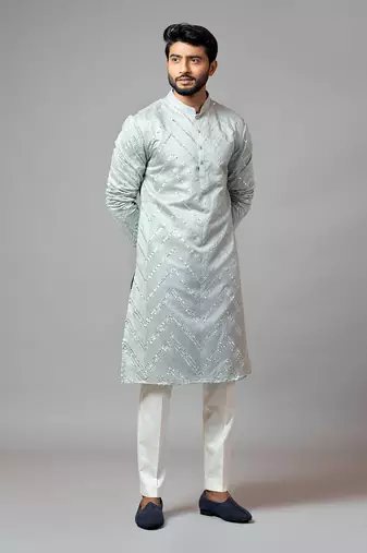Mirror Work Kurta With Pant Pajama