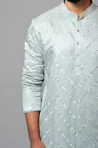 Mirror Work Kurta With Pant Pajama