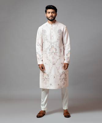 Fully Embroidered Multicolour Floral Kurta And Pant Pajama 1