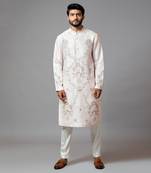 Fully Embroidered Multicolour Floral Kurta And Pant Pajama