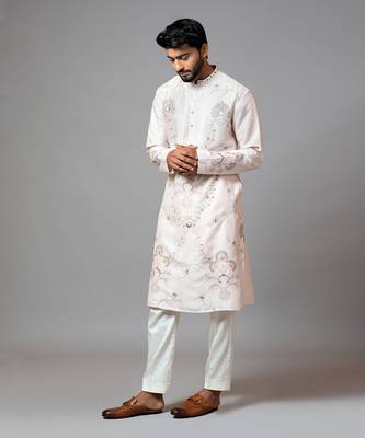 Fully Embroidered Multicolour Floral Kurta And Pant Pajama 2