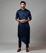 Drape Kurta With Minimal Embroidery On Sleeves