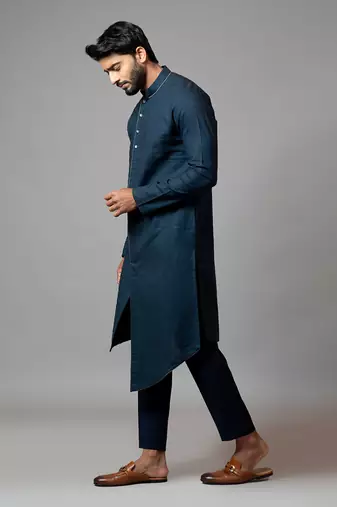 Pintucks Kurta With Pant Pajama