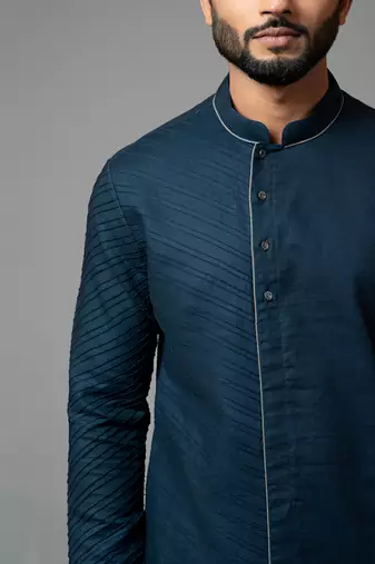 Pintucks Kurta With Pant Pajama