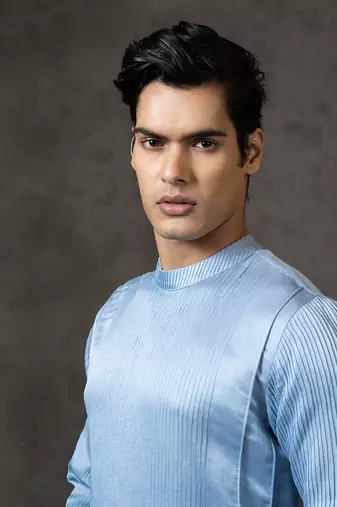 Pintucked Kurta Set